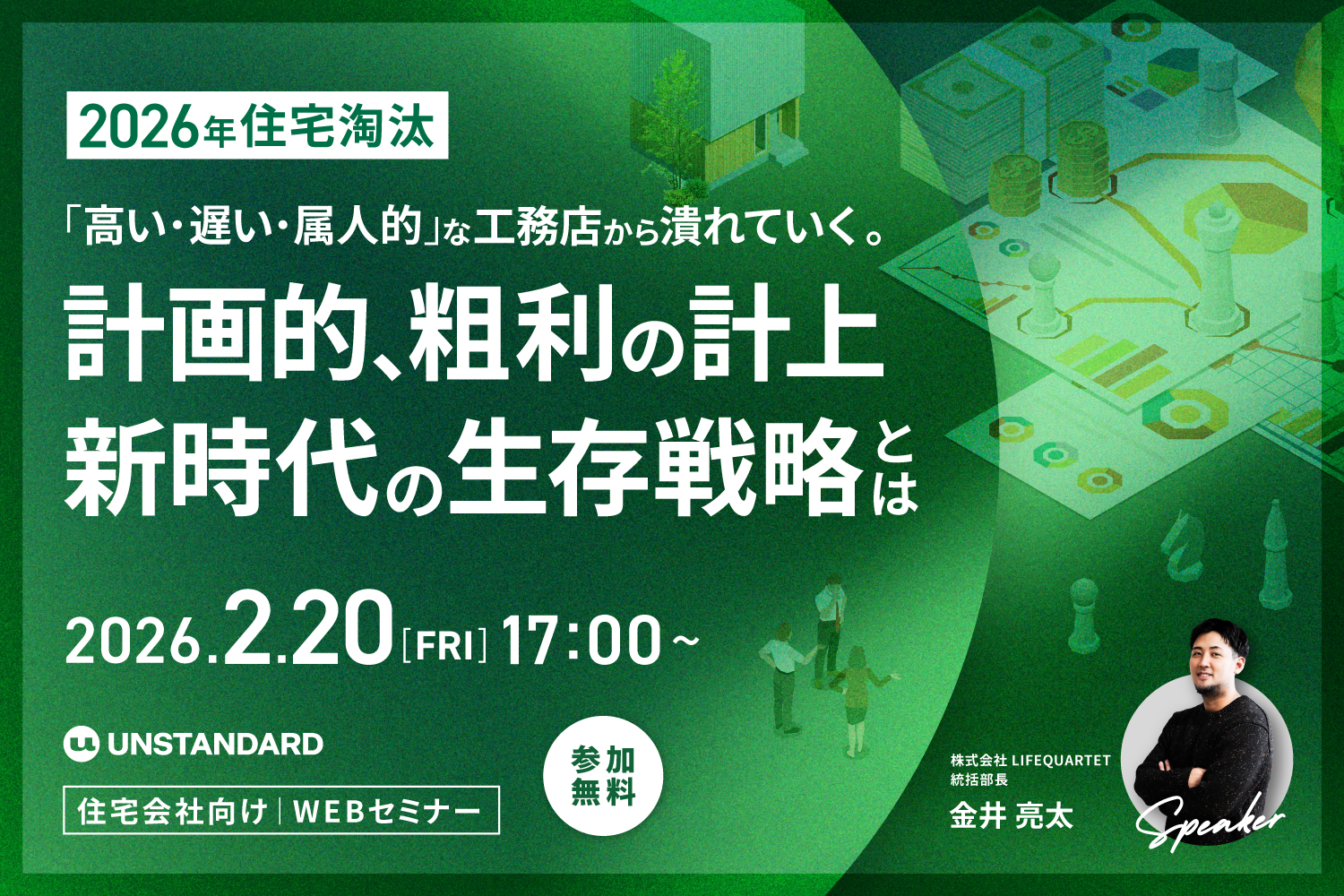 【2026.2.20】『2026年 住宅淘汰』 「高い・遅い・属人的」な工務店から潰れていく。 “計画的、粗利の計上” 新時代の生存戦略とは…